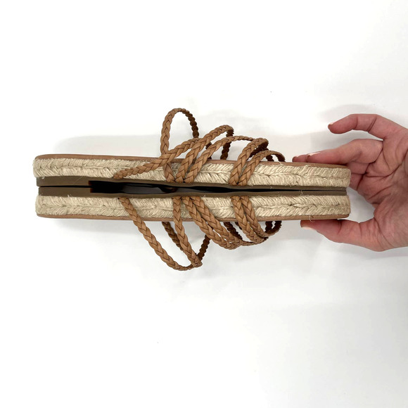 NWOB Madewell The Kathryn Espadrille Slide Sandal in Leather Size 10 Braided - Picture 14 of 16